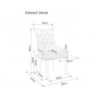 Scaun Tapitat EDWARD VELVET Genarom SN Negru / Bluvel 19